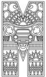 Download, print, color-in, colour-in Uppercase M